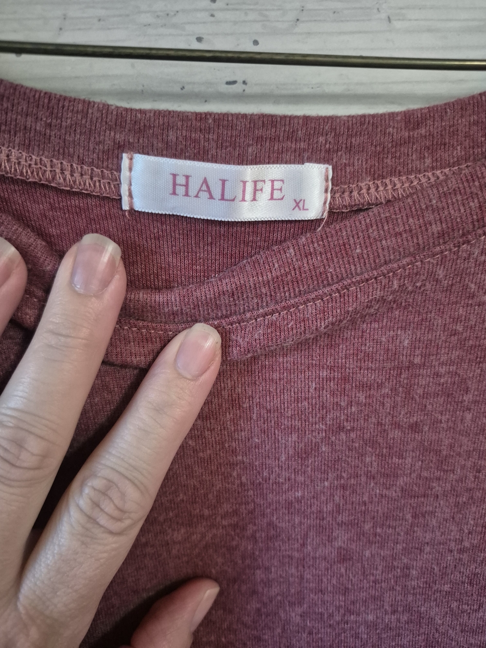 H A L I F E Colorblock Raglan Striped Long Sleeve Top Blue - Size XL NWOT - Picture 3 of 4